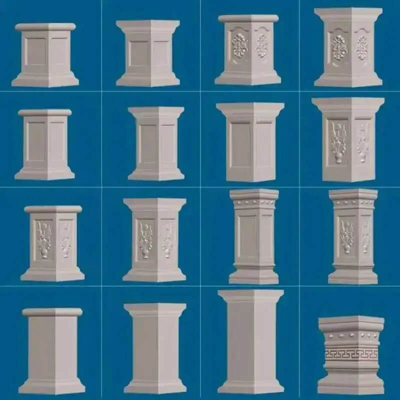 Model Gate Plastic Garden Column Column Pier Balcony Outdoor Mold Villa Roman Square Self-made Concrete Pier Mold Template
