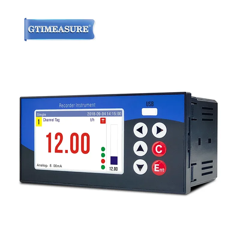 2026 Multichannel Data Recorder PT100 K TC Temperature Sensor Datalogger Color Screen Display Digital Curve USB Data Transfer An