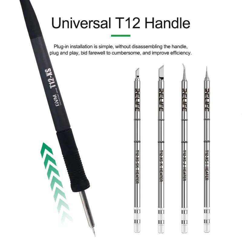 RELIFE RL-T12-XS-1/J/K/SK T12 Welding Head Series Welding Head Heating Core Integrated Multilayer Plating Soldering Iron Tips