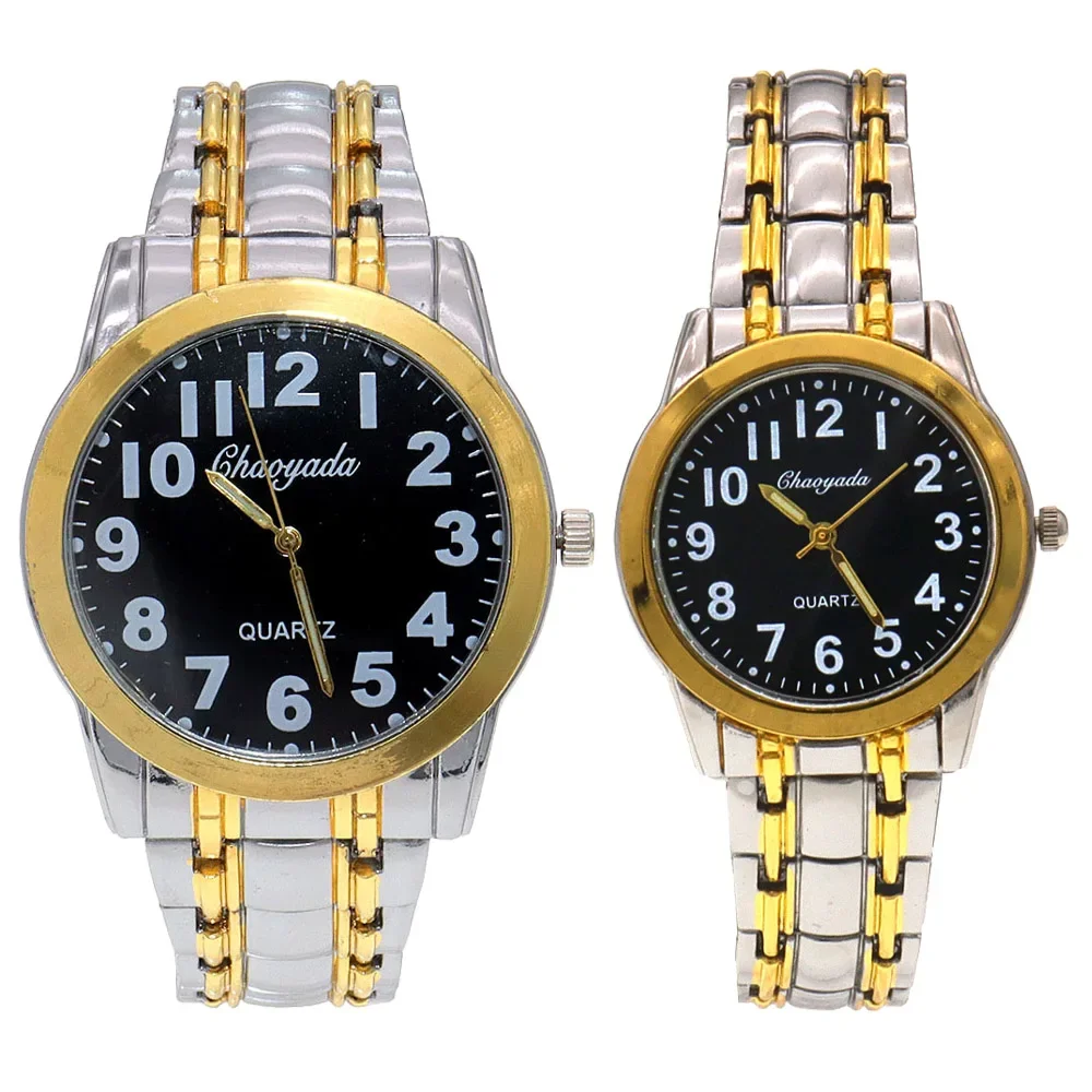 Fashion Couple Quartz Wristwatch Luxury Women Stainless Steel Quartz Wrist Watches Women Business Casual Wristwatches