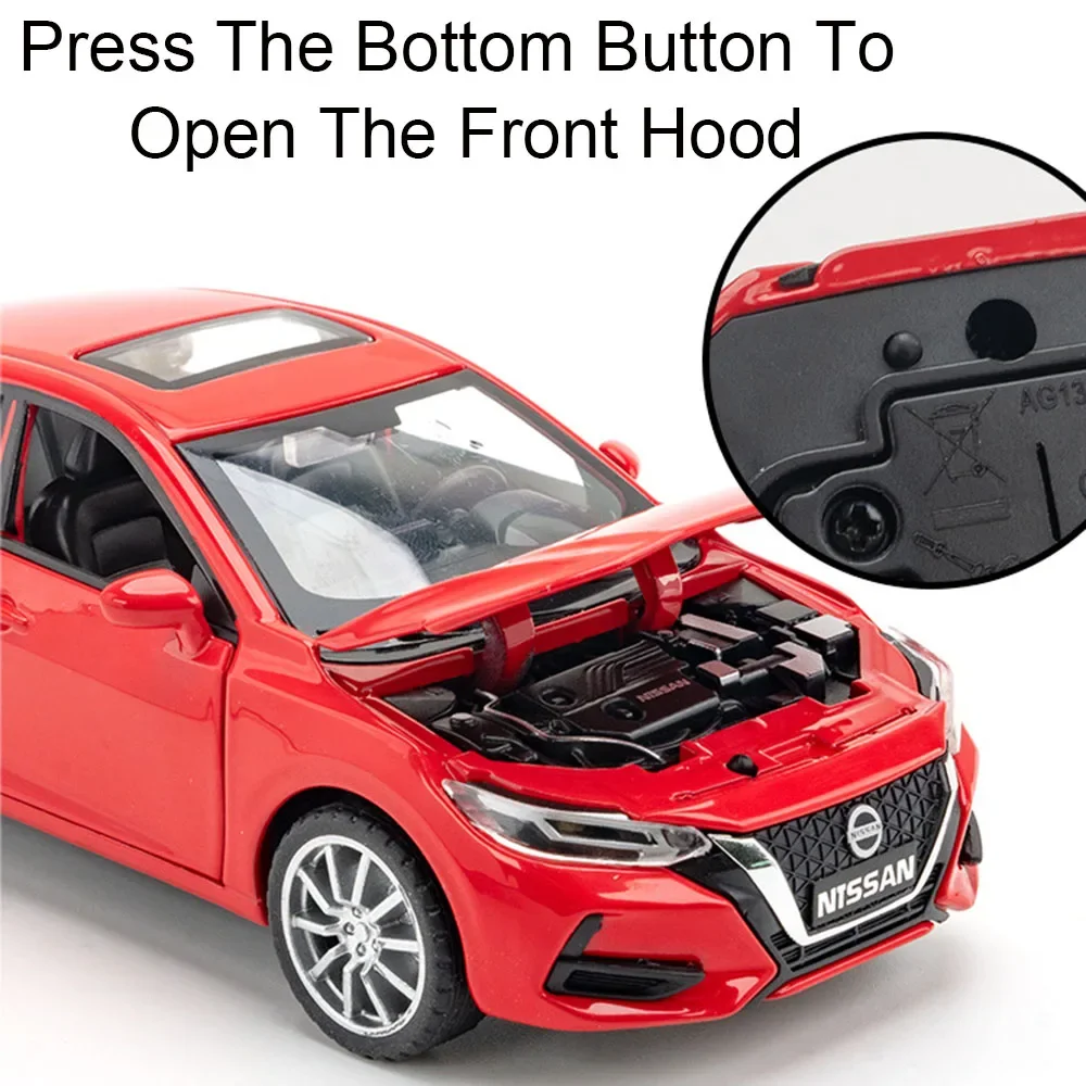 1:32 Scale SYLPHY GTR50 Toy Car Model Alloy Diecast Pull Back Sound Light Models Adult Toys Collection Vehicles Holiday Gifts