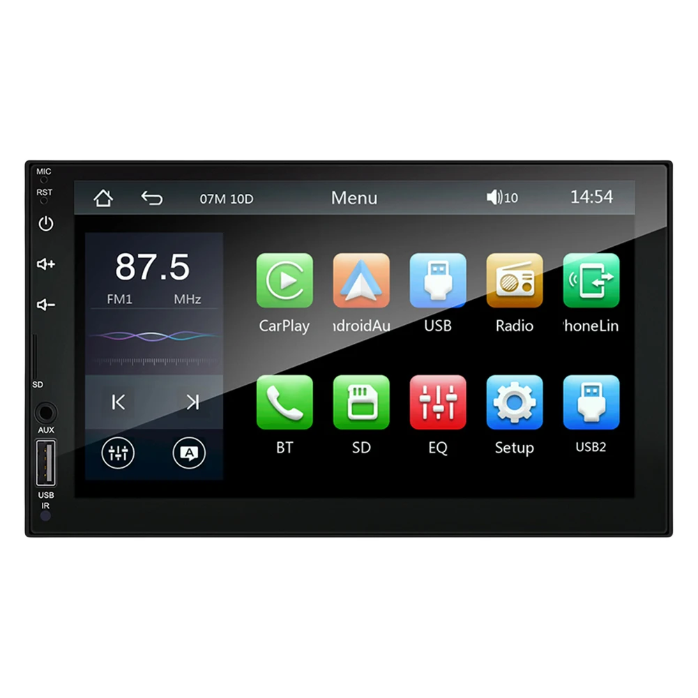 7 Inch Wired Carplay Android Auto Car Play Radio FM USB TF 2 Din Car Stereo Audio Receiver Bluetooth-Compatible for All Vehicles