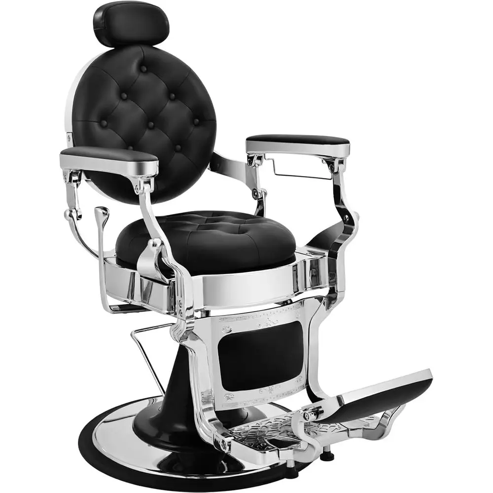

Vintage Hydraulic Barber Chair for Hair Stylists, Classic Salon Equipment for Beauty & Spa Services