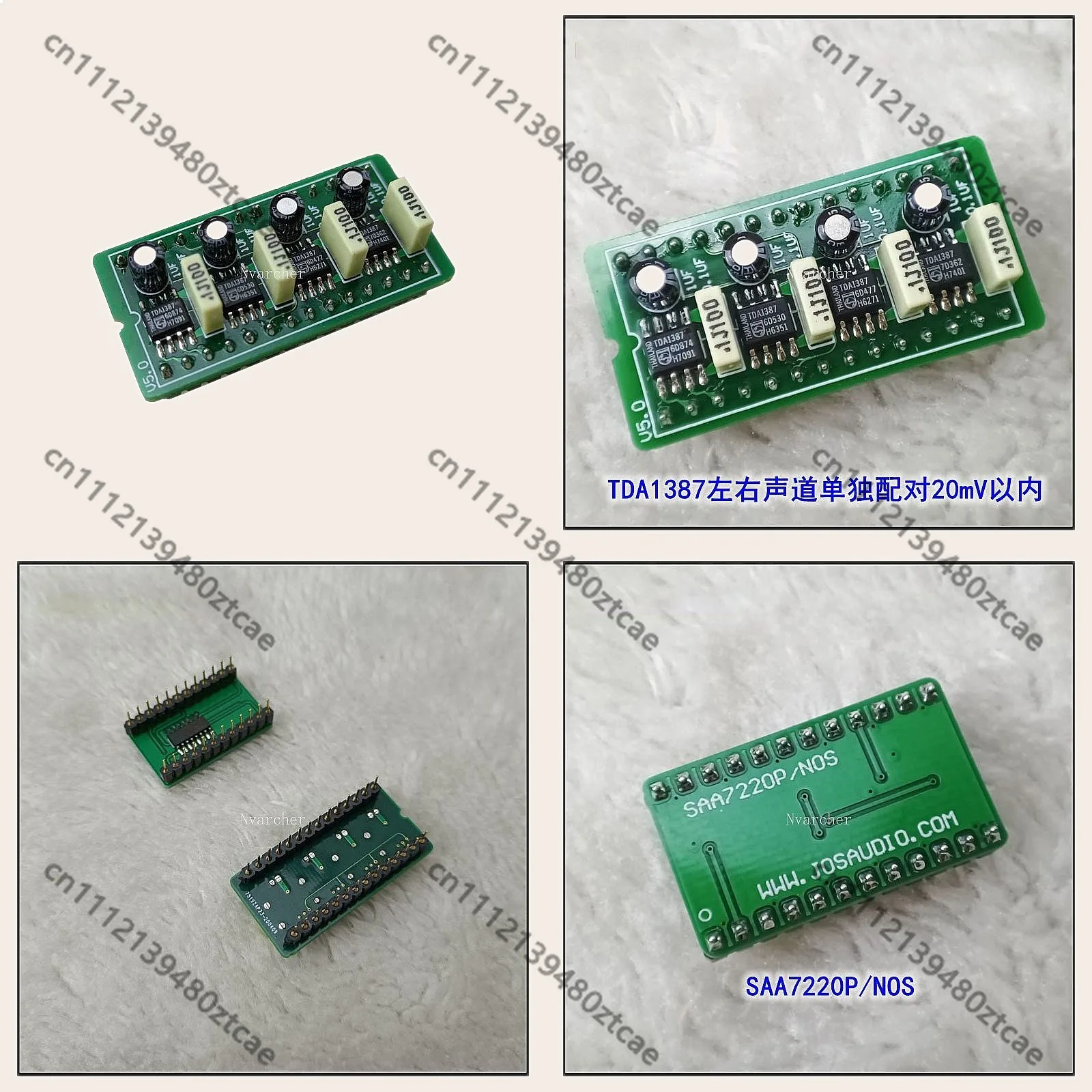 Nvarcher SAA7220P/NOS + 4 Parallel TDA1387 DAC Board Replace TDA1541A HiFi Audio Module