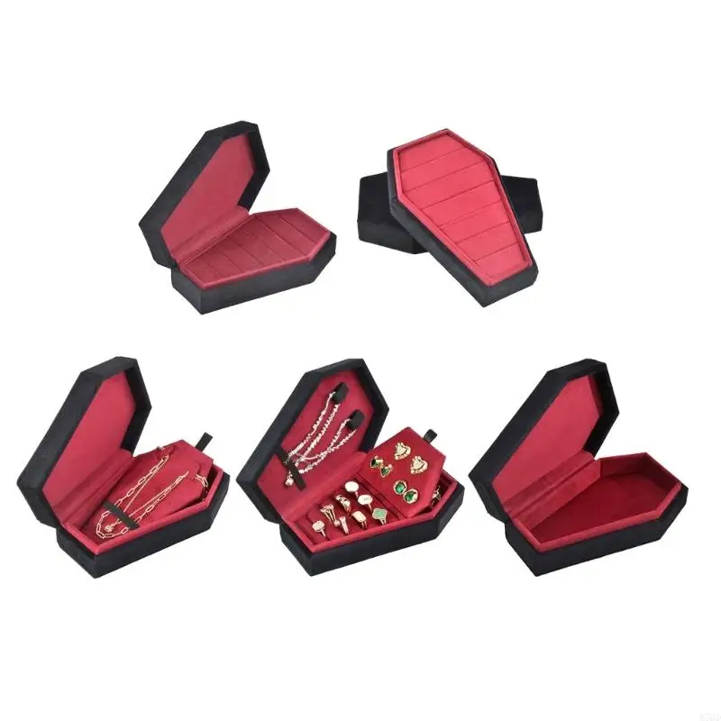 

M76D Vintage Dewelry Holder Gulder Corlece Rings Коробки универсальный органайзер формы гроба