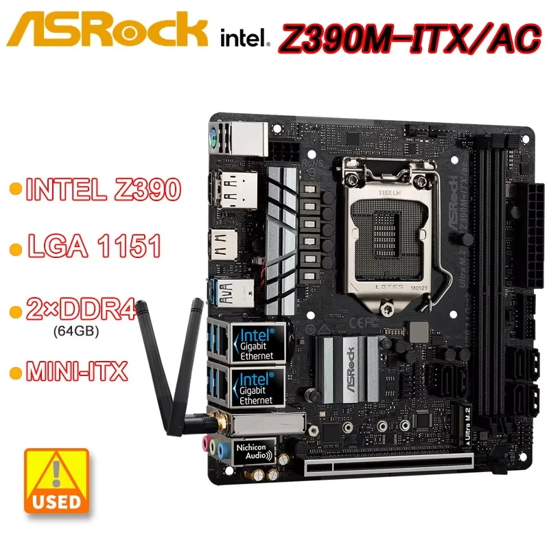 Asrock Z390M-ITX/AC Mini-ITX マザーボード Intel Z390 LGA 1151 2