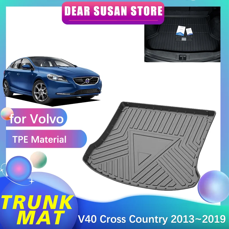 

Car Special Rear Trunk Mat for Volvo V40 Cross Country 2013~2019 2014 TPE Rug Waterproof Floor Pad Space Luggage Tray Accessorie