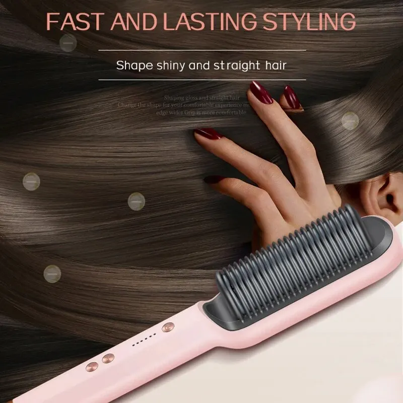 KSKIN Top Selling Hair Straightener 2 in 1 Brush Multifunctional Professional Hair Flat Iron Hair Comb