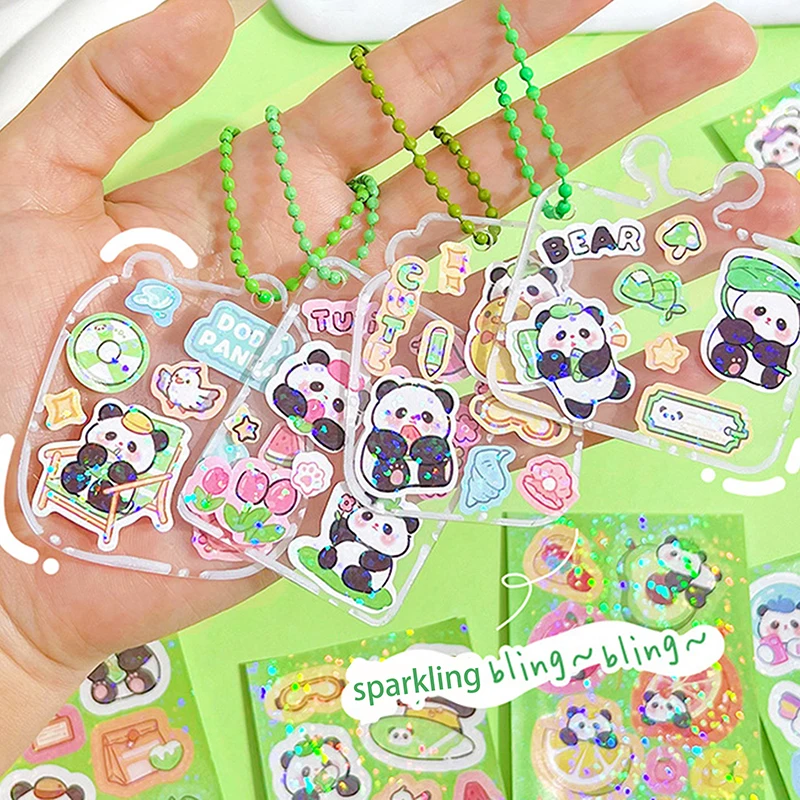 10PCS Cartoon Cute Capybara Gu Card Stickers Kawaii Animals Panda Handbook Stickers Creative DIY Decals For Notebook Stickers