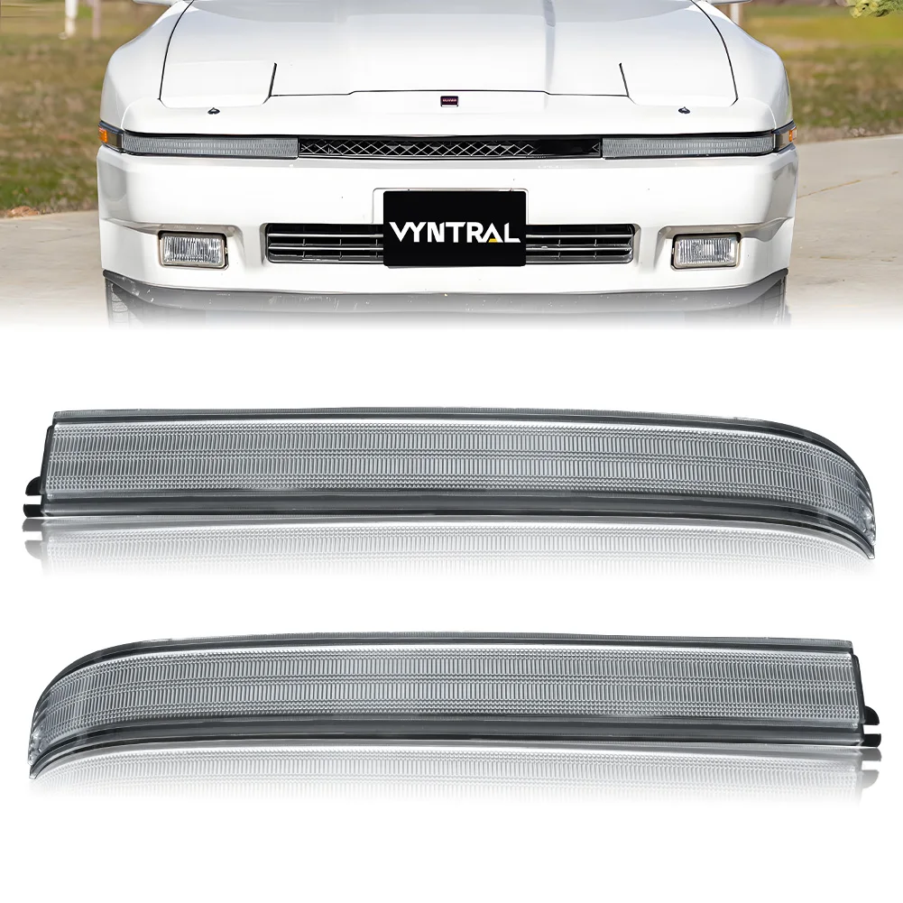 

2Pcs Front Bumper Daytime Running Light Turn Signal Light Parking Light Cover For 1987 1988 Toyota Supra MK3 (US SPEC only)