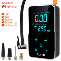 Portable Electric Air Pump Built-in 4000mAh Li-Battery Compressor Motorcycle Car Tire Inflator 16L/Min 150PSI Digital Inflation
