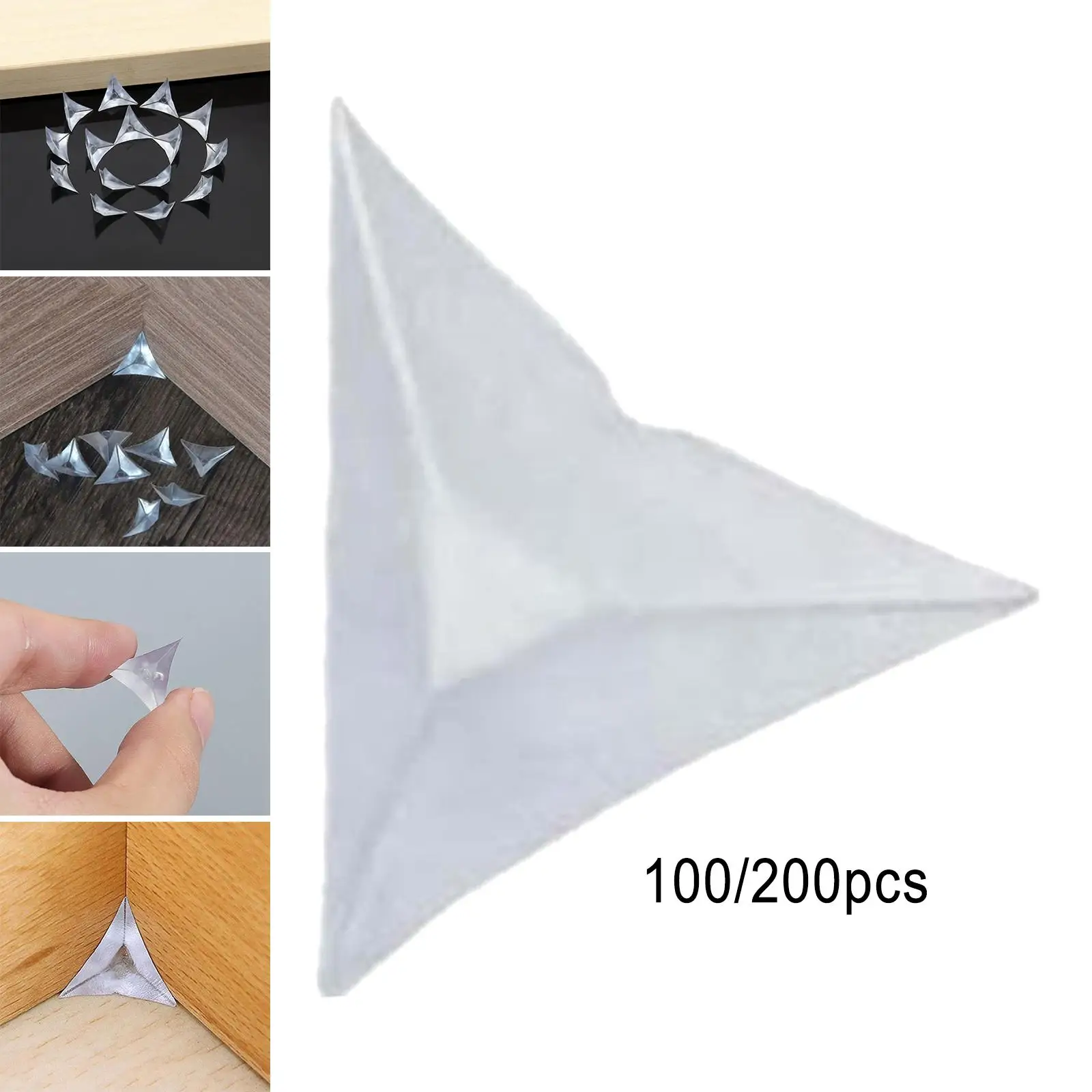 Angle de meuble triangle anti-poussière, protecteur d'angle pour meubles, 100 pièces, 200 pièces