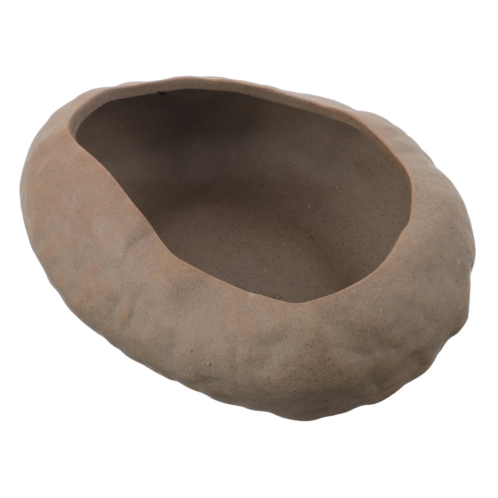 Simulated Stone Ceramic Flowerpot Decorative Rock Shape Planter Desktop Bonsai Container Indoor Succulent Cactus Vase