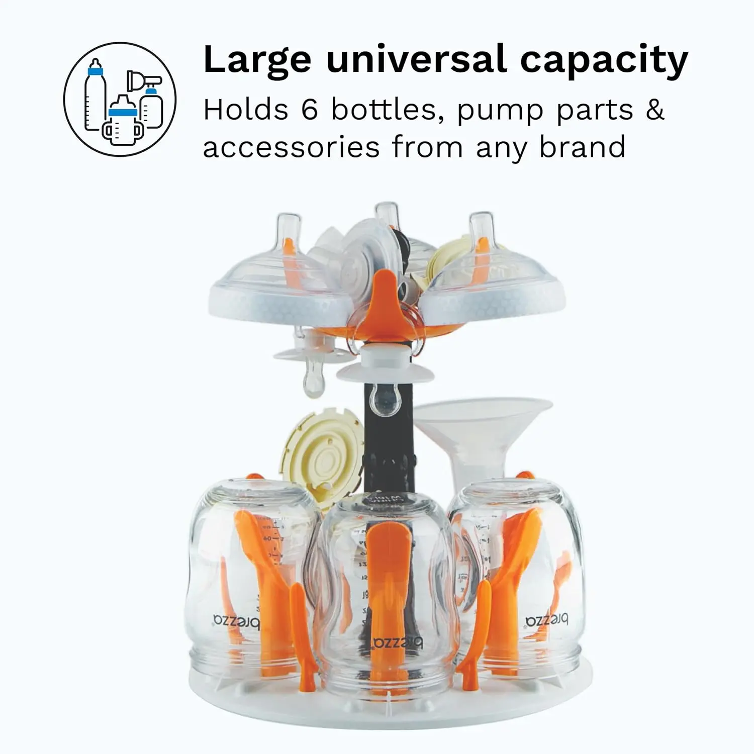 เครื่องนึ่งขวดนมและเครื่องอบแห้งไฟฟ้า - ฆ่าเชื้อด้วยไอน้ำสำหรับจุกนมหลอก แก้ว และขวดพลาสติกในเวลา 8 นาที