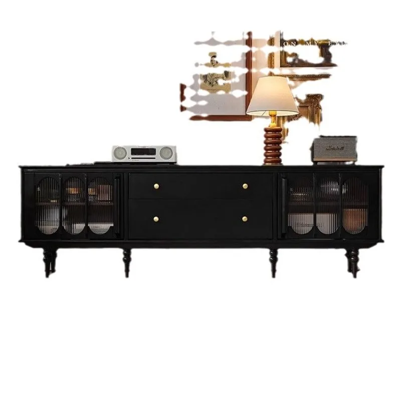 

American retro solid wood TV cabinet