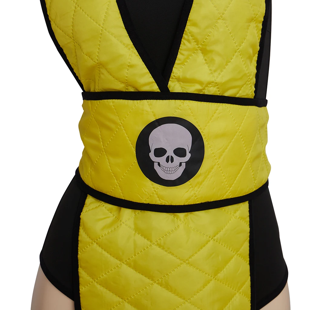 لعبة مورتال كومبات X زي العقرب تحت الصفر الزواحف تأثيري الأصفر الأزرق الأخضر معركة البدلة المرأة الزي هالوين زي