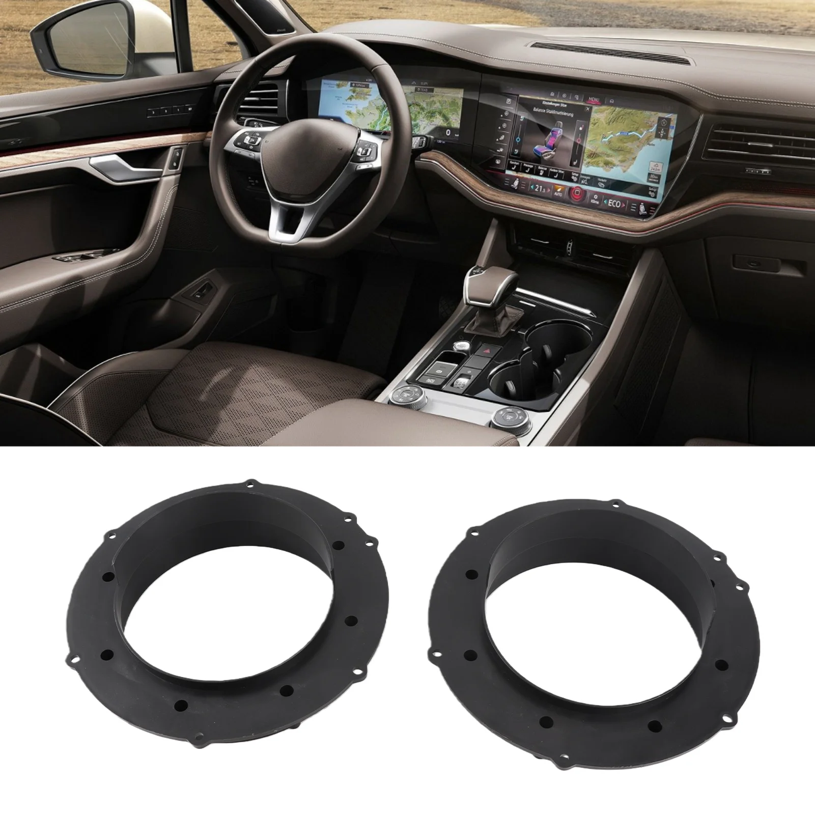 2Pcs Car Door Audio Speaker Adapter Spacer Rings Mounting Bracket Replacement for  Superb Car Audio Accessories