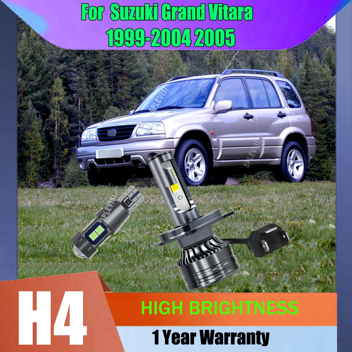 

LED H4 9003 Car Headlight Bulbs Triple Copper Pipes Cooling Tech For Suzuki Grand Vitara 1999 2000 2001 2002 2003 2004 2005
