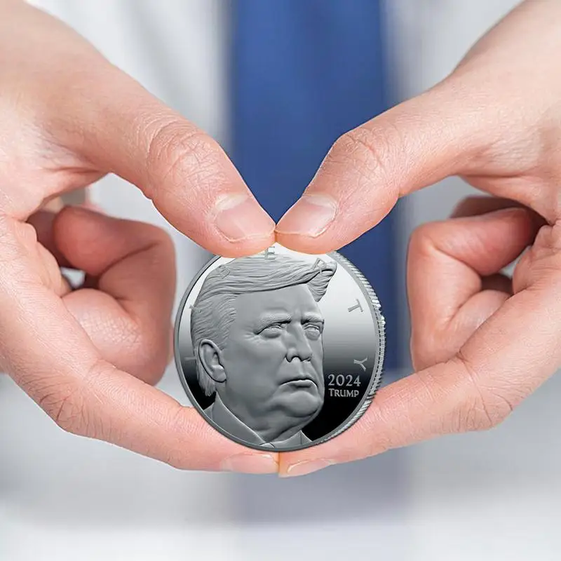 Коллекция памятных монет Трампа, 1 шт., устойчивая к выцветанию Коллекционная декоративная монета 2024, украшения для коллекции и подарков