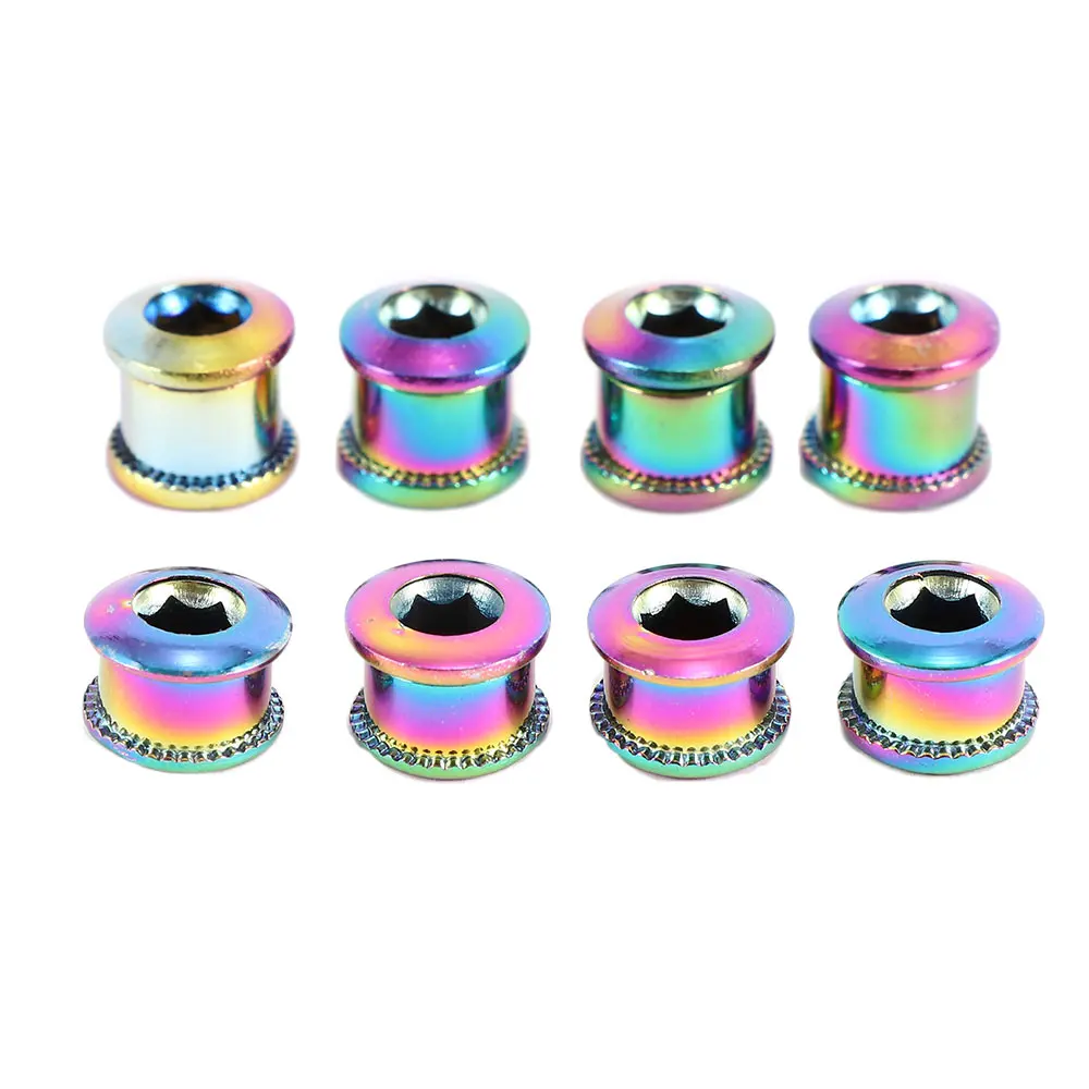 

Aluminum Alloy Titanium plated Road Bike Chainwheel Bike Parts MTB Crankset Bolts Chainring Bolt Disc Plate Nail Screws