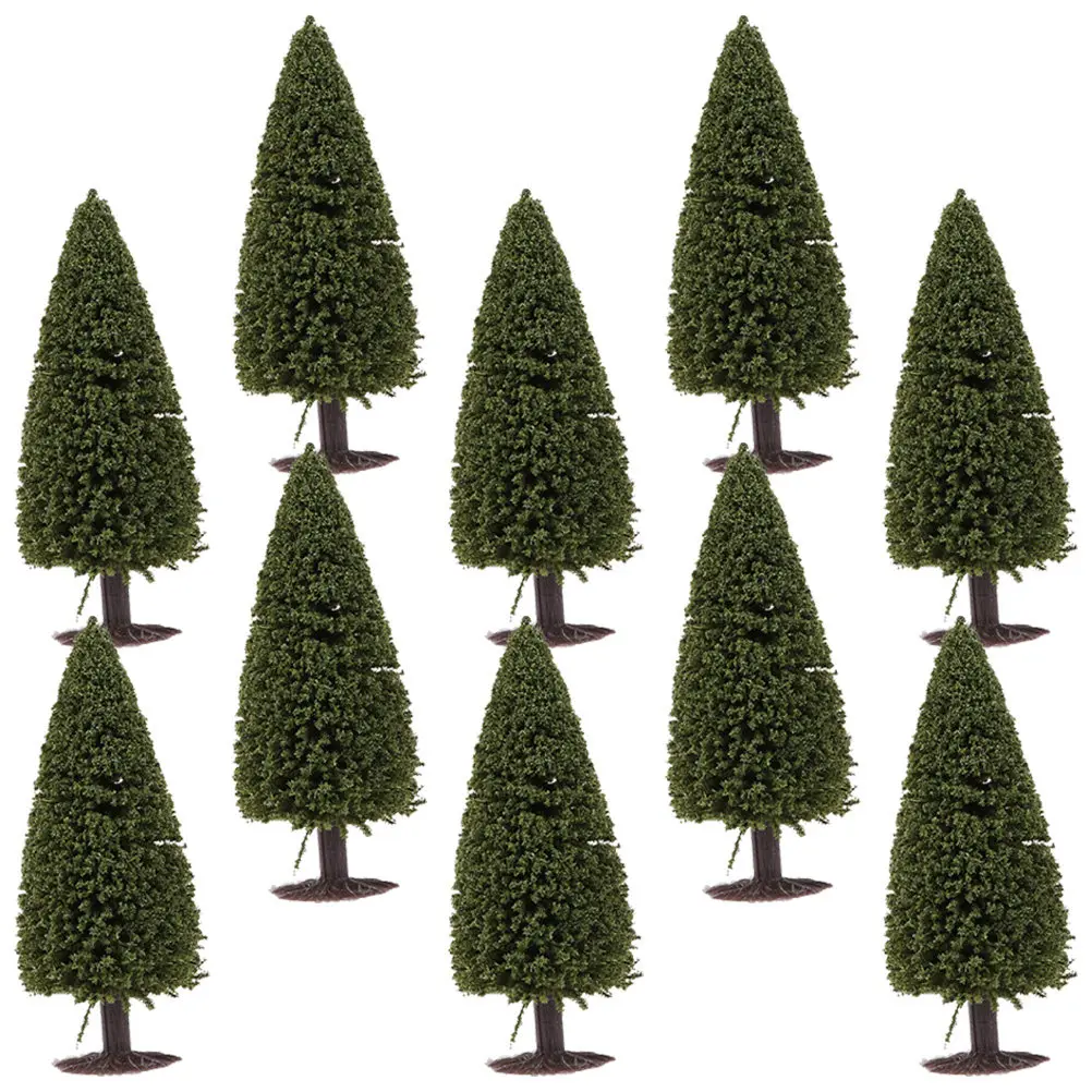 

10Pcs Pine Tree Miniature Green Scenery Landscape Sand Table DIY Cedar Trees Artificial Simulation Landscaping Decor for Micro