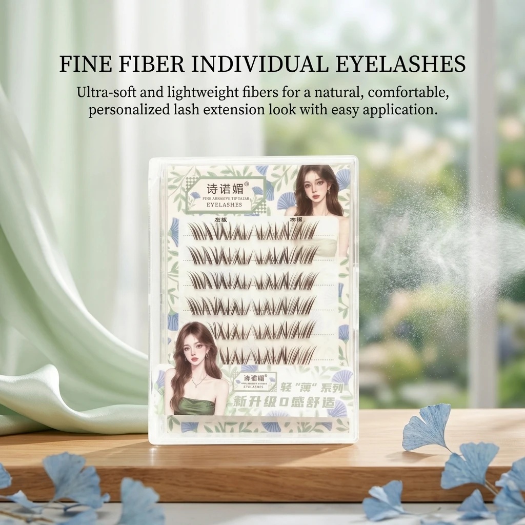 False Eyelashes Brown Fiber Comfortable Wear for Spring Makeup