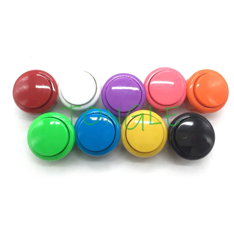 Copy Sanwa-Push Button for Arcade, Button Replacement, 10 Colors, 30mm, 100Pcs Lot