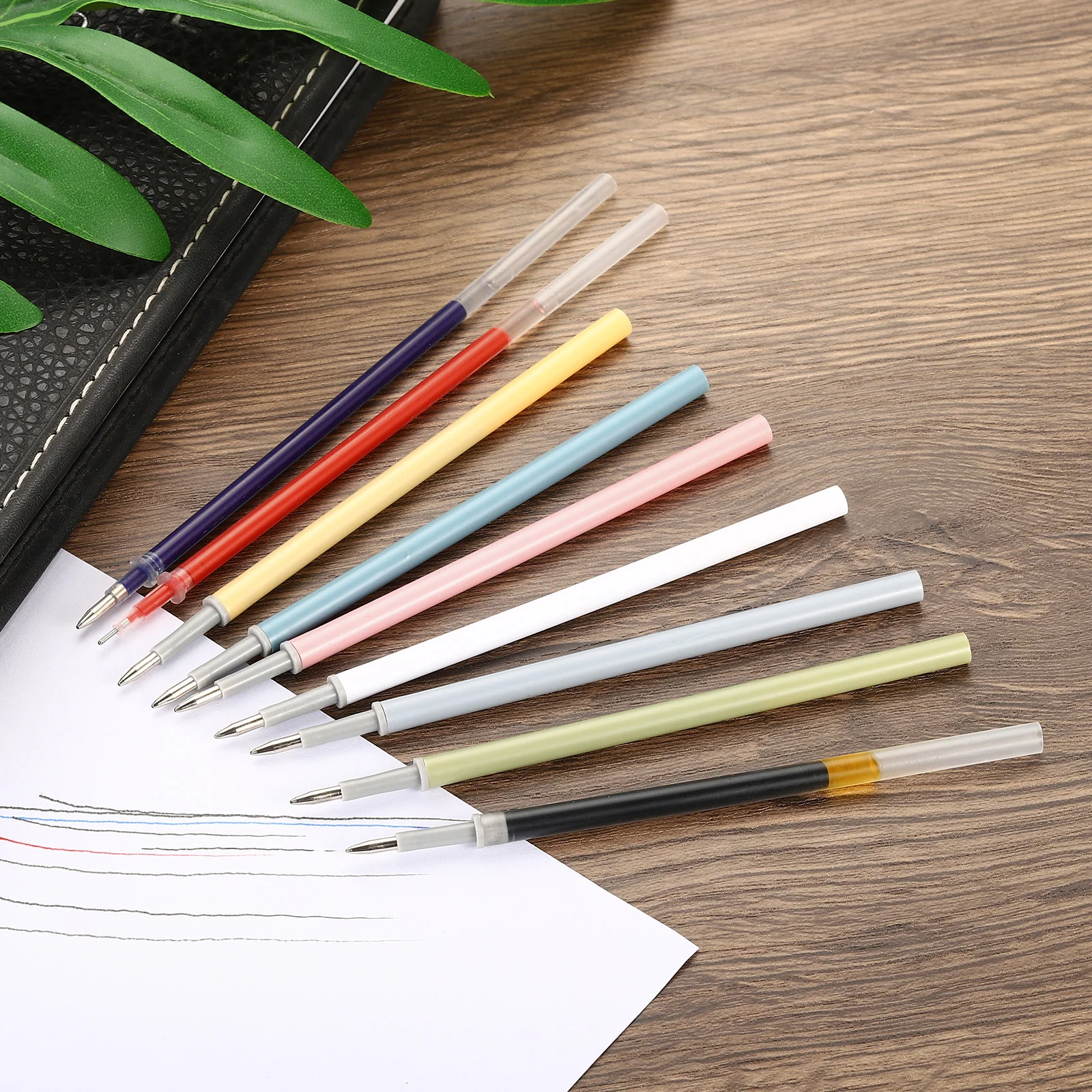 100Pcs 0.5mm Ink Pen Refills Replaceable Gel Pen Refills Ballpoint Pen Ink Fine Point for Retractable Pens Office Supplies