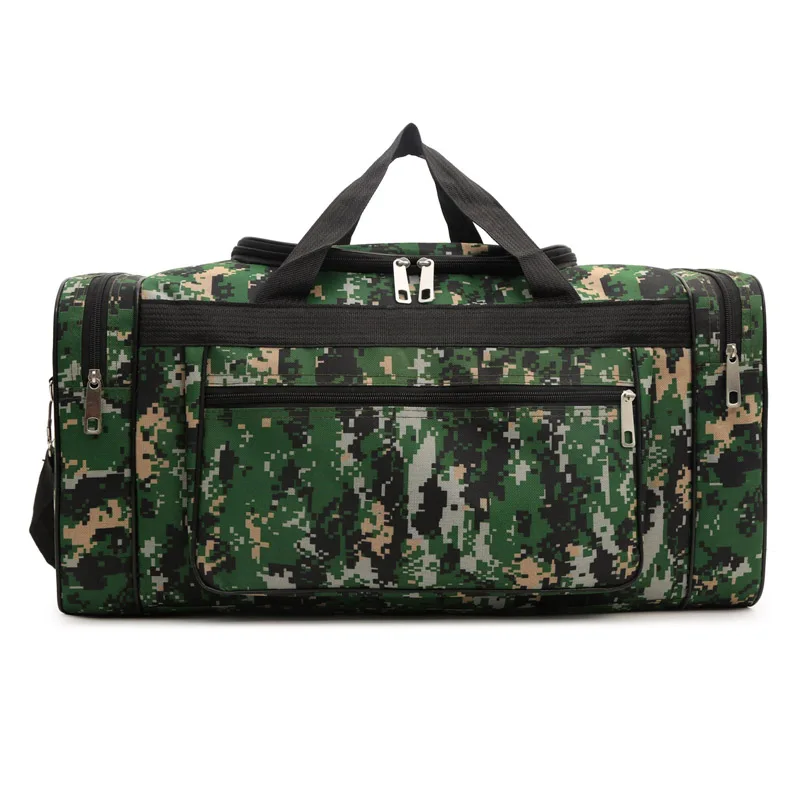 Large Capacity Camouflage Duffle Bag Travel Clothes Storage Bags Zipper Oxford Weekend Bag Thin Portable Moving Luggage Hand Bag