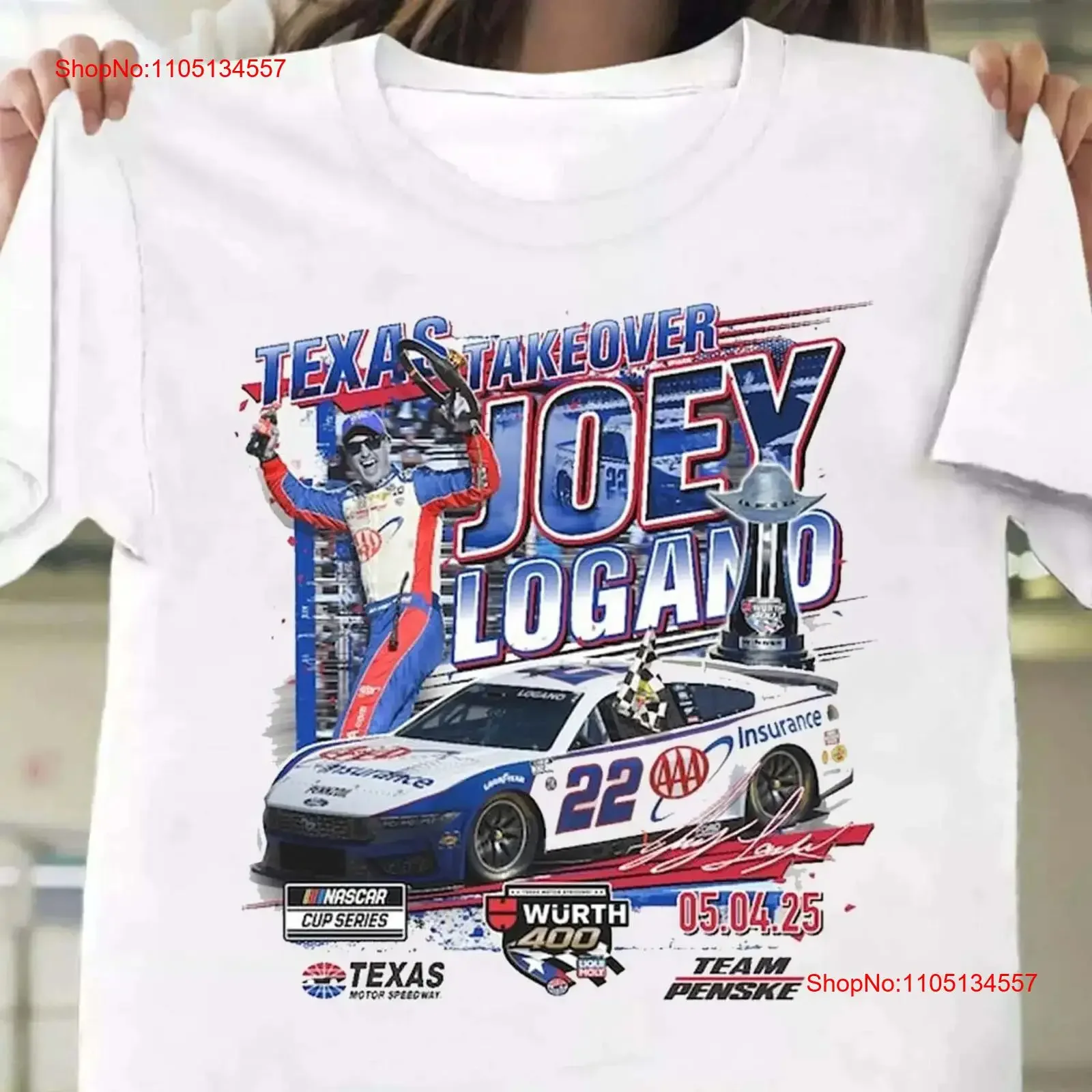 Logano 2025 wurth 400 vencedor da corrida branco t camisa tamanho completo s 4xl vintage lavado roupas de grife de moda macio unisex respirável