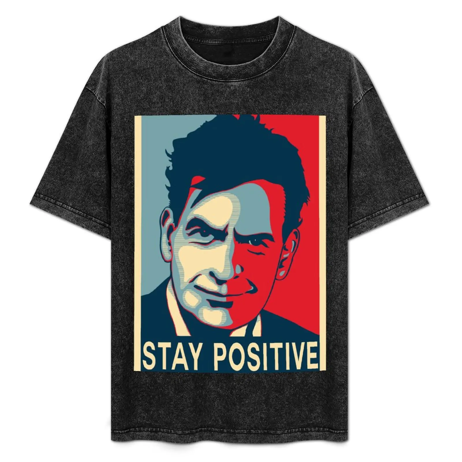

Charlie Sheen stay positive T-Shirt Soft Lightweight Cotton T-Shirt