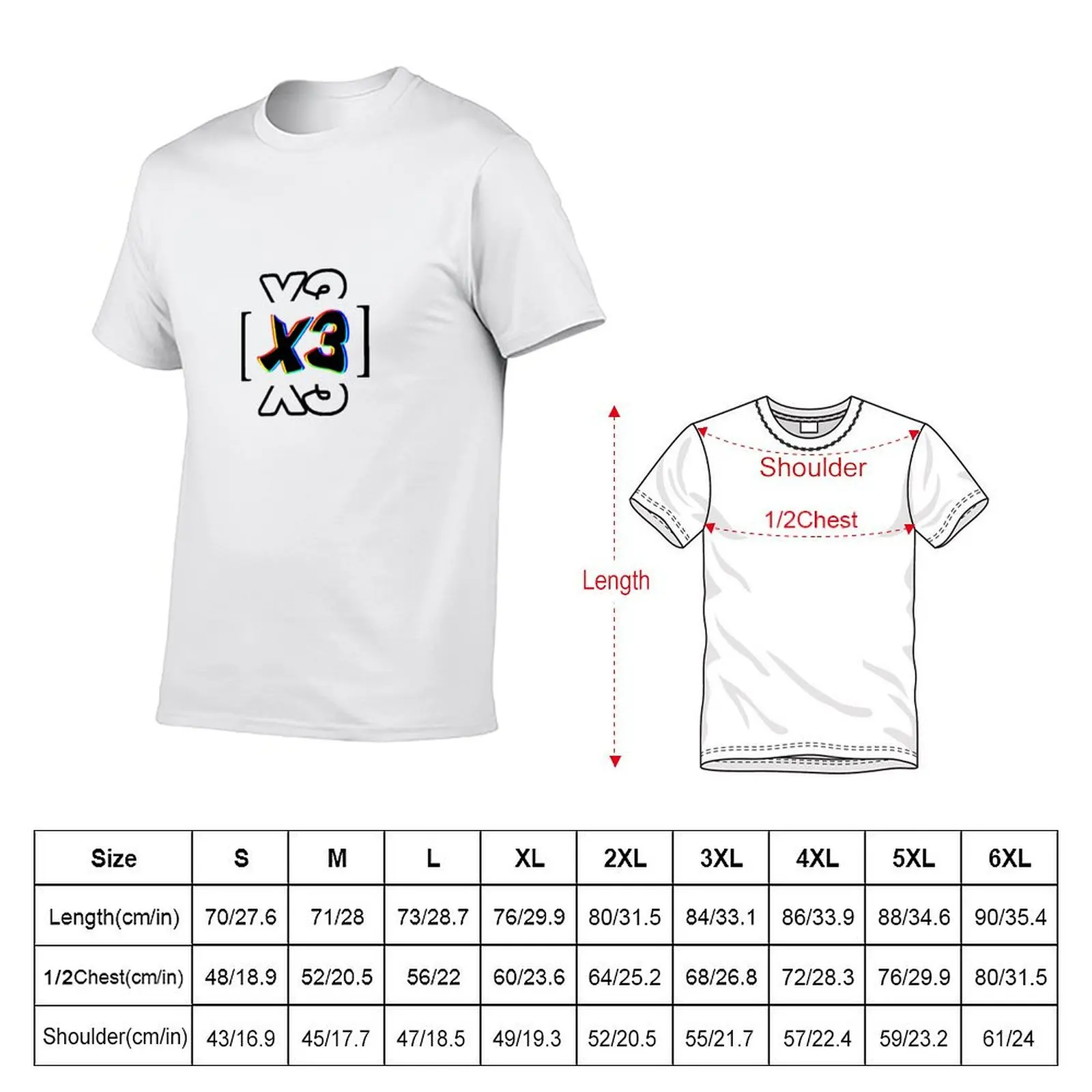 X3 Bracket [REVERSE] T-Shirt t shirt man plain t shirts designer T-Shirt