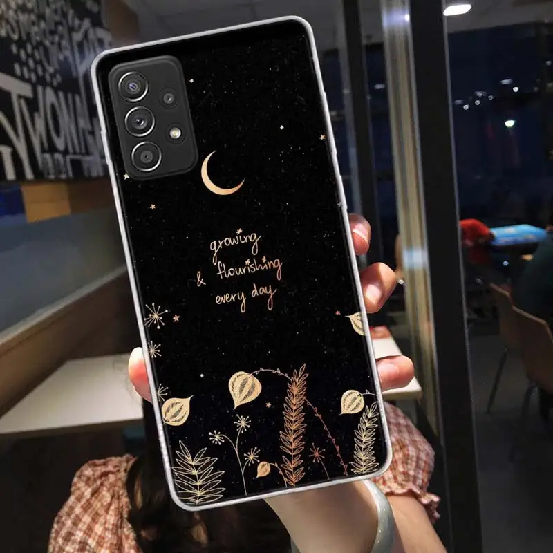 Luxury Moon Star Flower Phone Case For Galaxy A50S A70S A21S A31 A41 A51 A71 Samsung A12 A22 A32 A52 A52S A72 A42 A10 A20E A20S image 6
