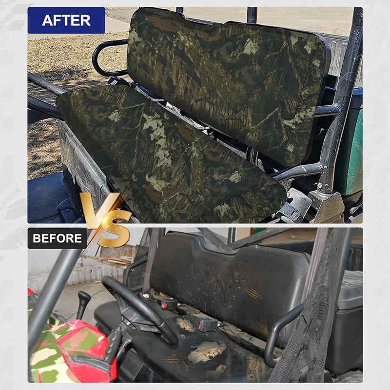 Waterproof Camo UTV Seat Cover Full Set Durable Wear Resistant UTV Cushion Protector For Polaris Ranger 500 700 800 2002-2008