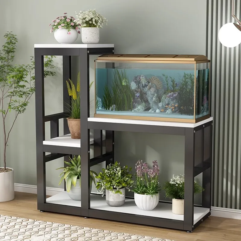 Fish tank rack Double-layer combination fish tank table Aquarium bracket Turtle tank rack base Super load-bearing wrought iron r