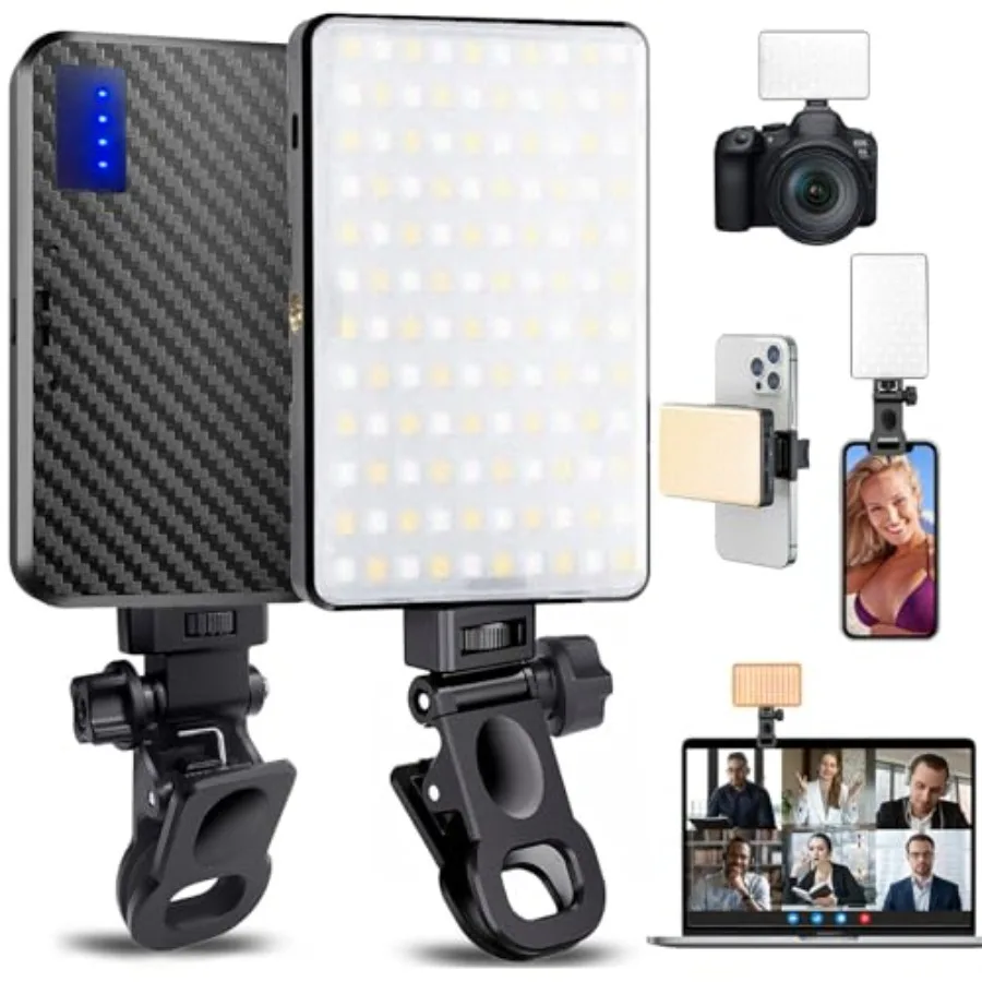 

Светодиодная лампа для селфи 168 LED для iPhone, клипса-подсветка для iPhone, лампа Alix Earle, подсветка для телефона для видеозаписи, портативная, 3000 мАч