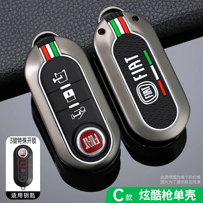 Legierung Auto Fernbedienung Schlüssel Fall Abdeckung Schutz Für Fiat 500 Ducato Panda 500L Punto Lancia Musa Für Citroen Jumper Auto Zubehör