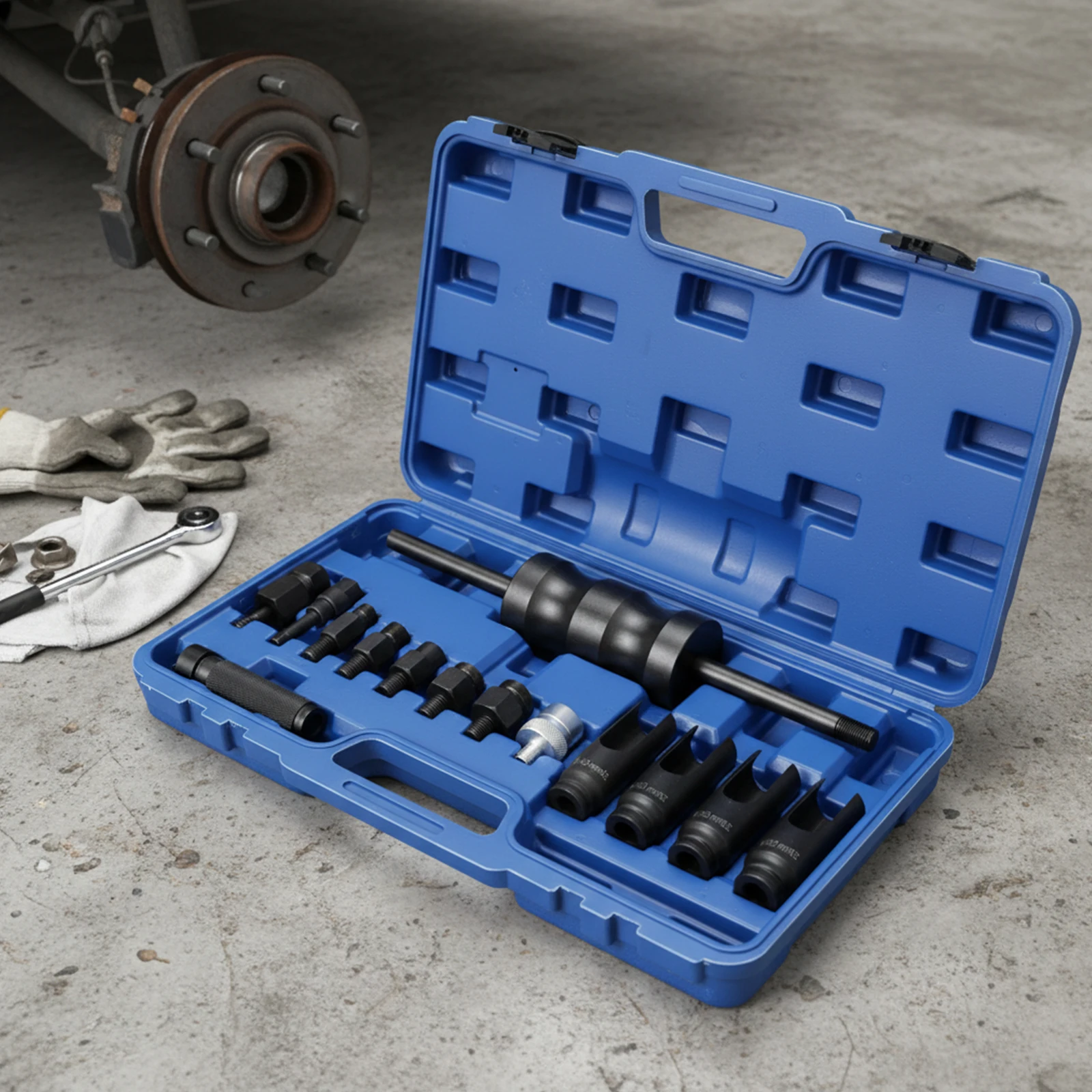 

14 Pcs Injector Remover Common Rail Adaptor Slide Hammer Removal Kit for Bosch Delphi Siemens