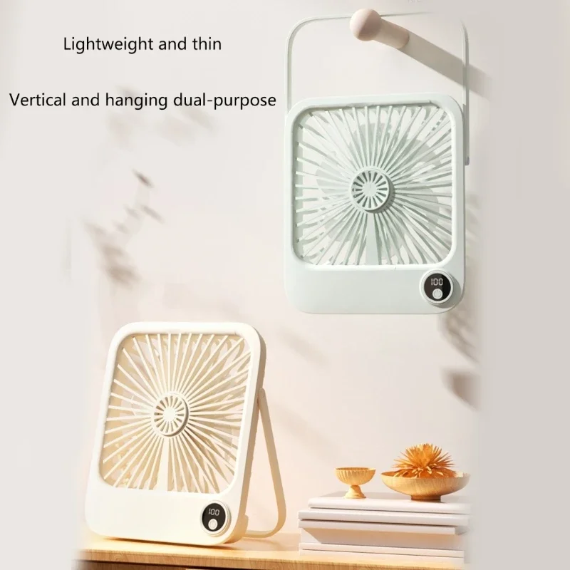 Desktop Small Fan with Function Hanging Fan Outdoor Table Fan Plastic Office Perfect Five Wind Speeds for Home and Office