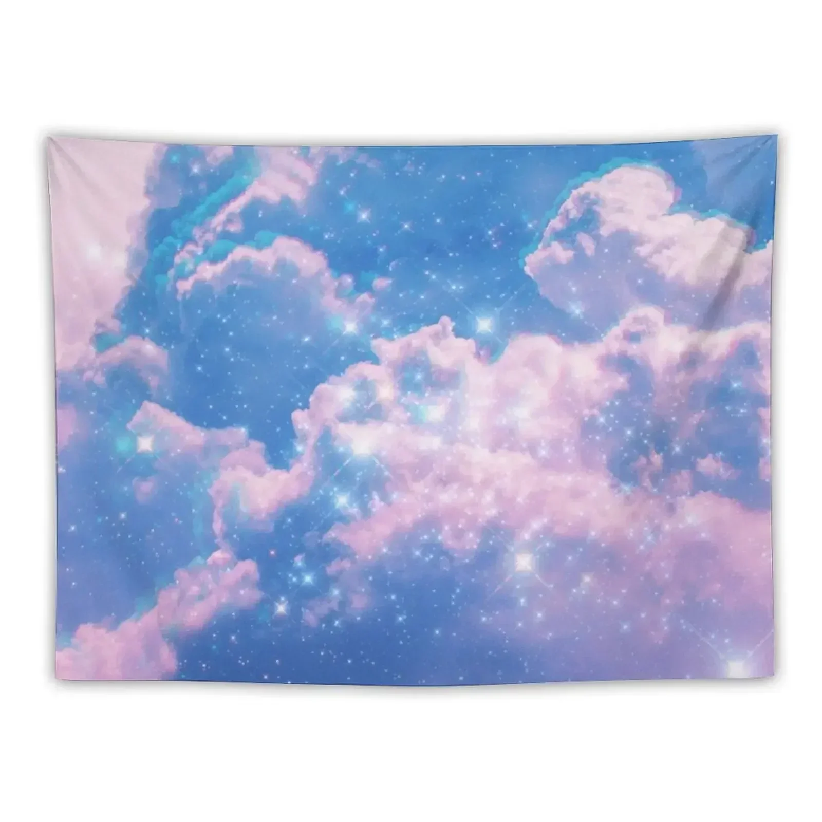 Clouds Aesthetic Glitch Tapestry Art Mural For Bedroom Decor For Room Korean Room Decor Tapestry