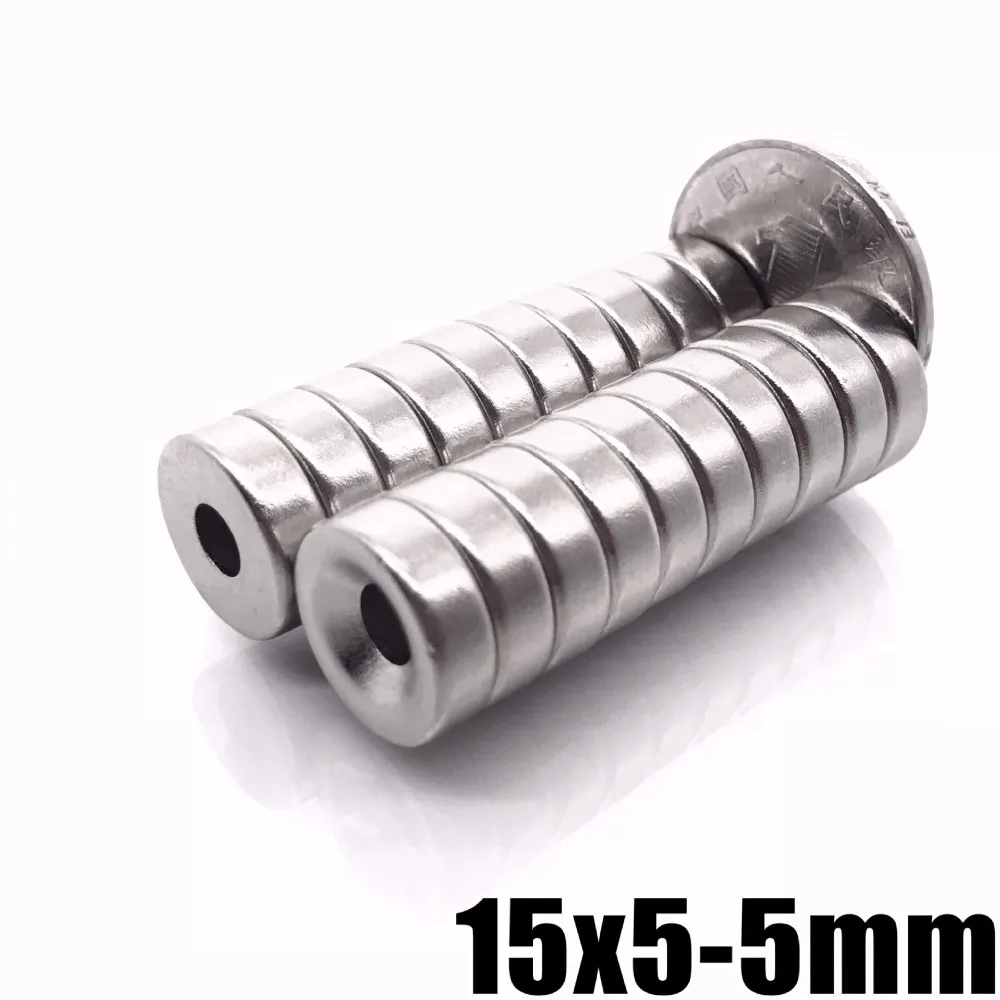 

2-50Pcs 15x5-5 Neodymium Magnet 15mm x 5mm - 5mm N35 NdFeB Round Super Powerful Strong Permanent Magnetic imanes 15x5 hole 5