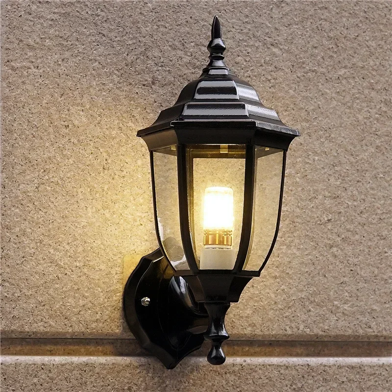 

Waterproof Outdoor Wall Lamp European White Vintage American Outdoor Garden Balcony Patio Lamp Deck Lamp Wall Lights