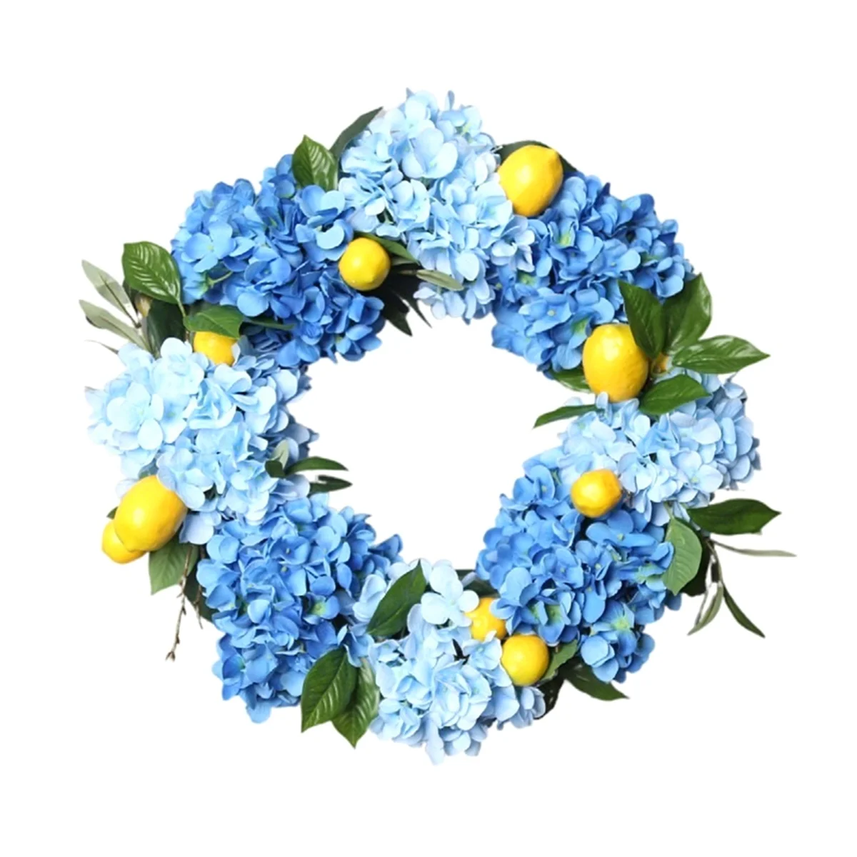 Flower Hydrangea Lemon Wreath Door Decoration Living Room Wall Decorations Flower Home Decoration Pendant