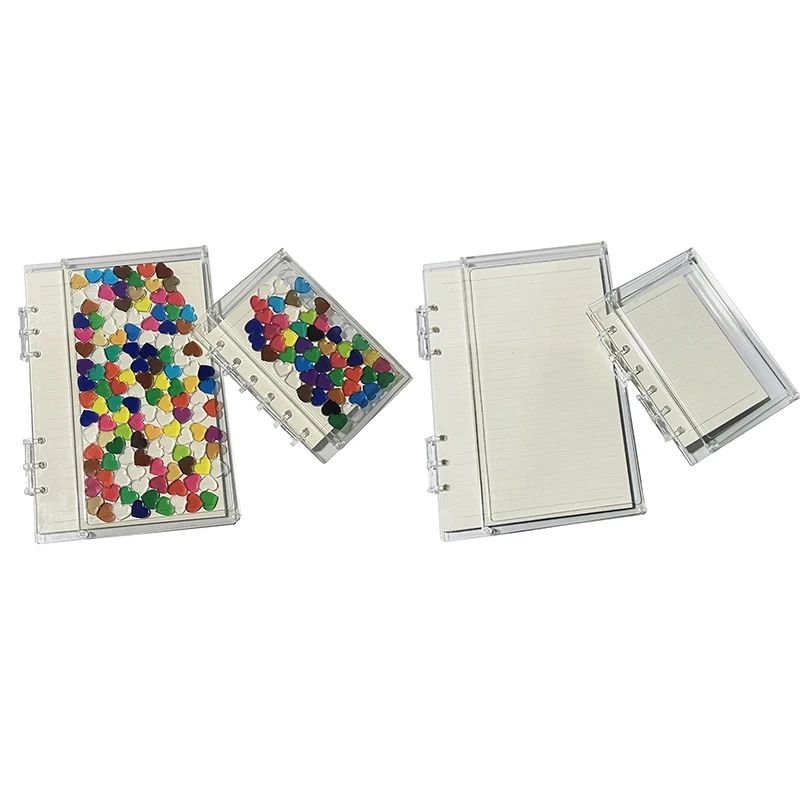 A5/a7 Notizbuch 6 Löcher Lose blatt Notizbuch Handbuch transparent Acryl Notizbuch Tagebuch Buch Büro Schule Briefpapier DIY
