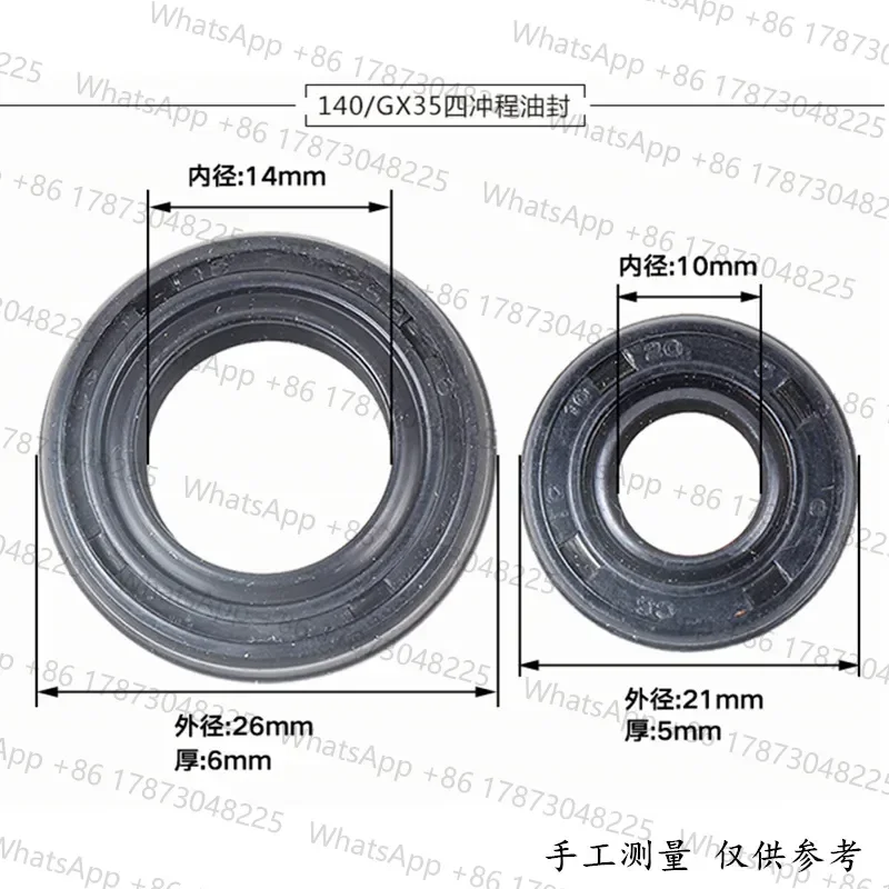 50PCS Crankshaft Oil Seal for Honda GX35 FG100 4-Stroke Engine Tiller Brush Cutter Trimmer Blower 140F GX 35 Parts #91214-ZM3-00