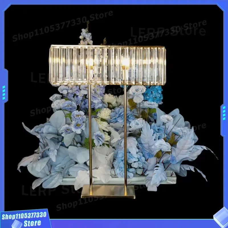 Creative Crystal Flower Stand for Wedding Table Decoration Bar Props Elegant Ornament Centerpiece Home Decor Accessories