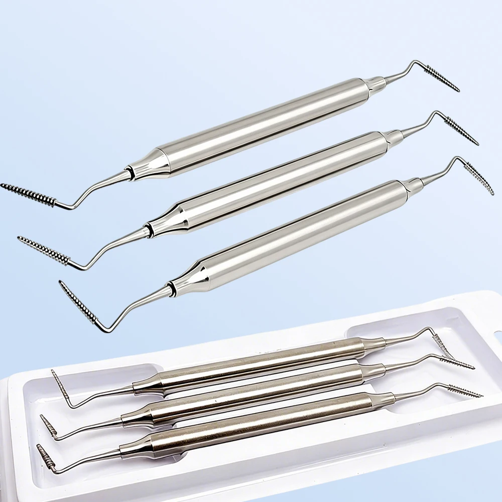 Double Ended Reusable Stainless Steel Dental Bone File for Periodontal Smoothing and Debridement