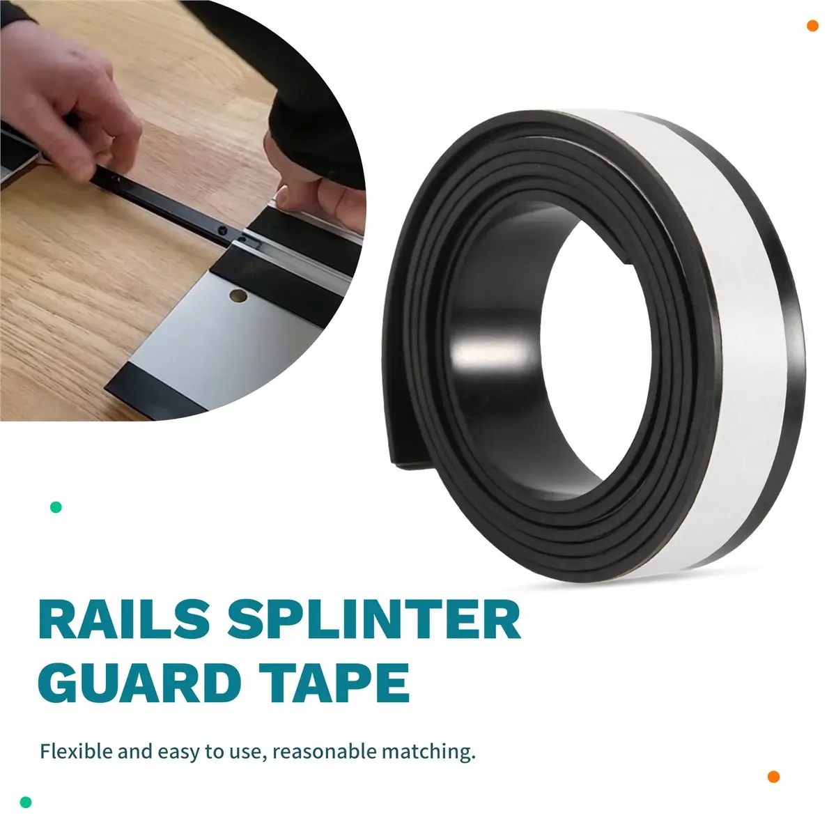 #49J 55Inch Splinter Guard Strip Guide Rails Splinter Guard Tape,194418-6,(rubber)