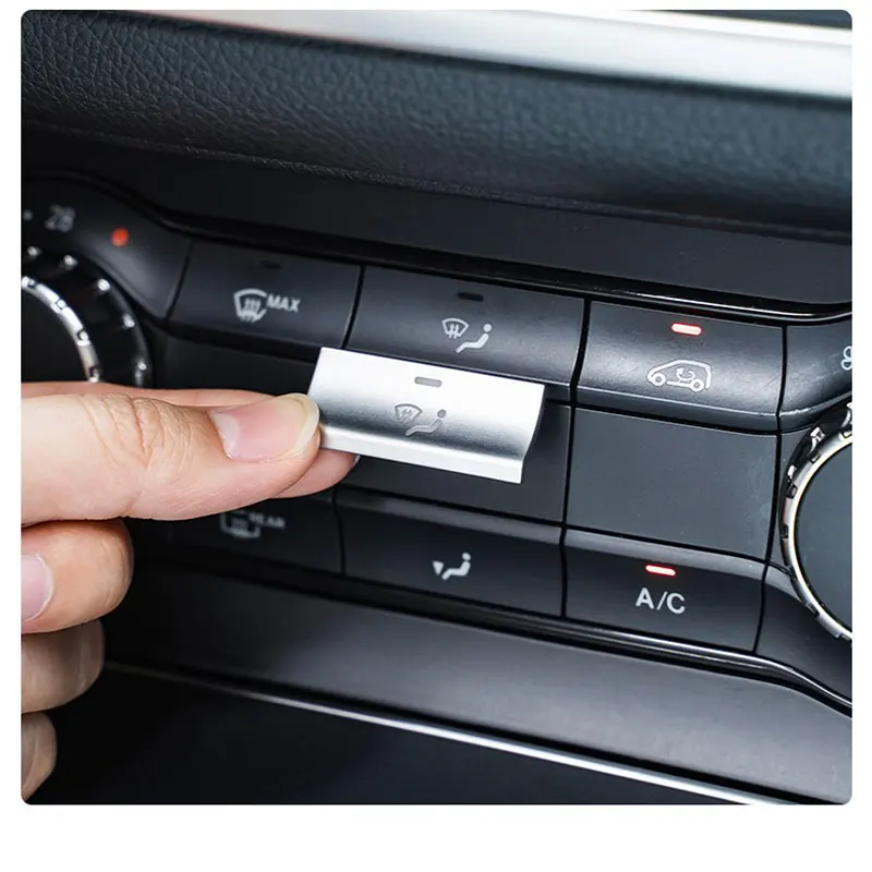 For Mercedes Benz A W176 B Class W246 CLA C117 GLA X156 Car Center Console Air Conditioner Buttons Trim Cover Button Sticker