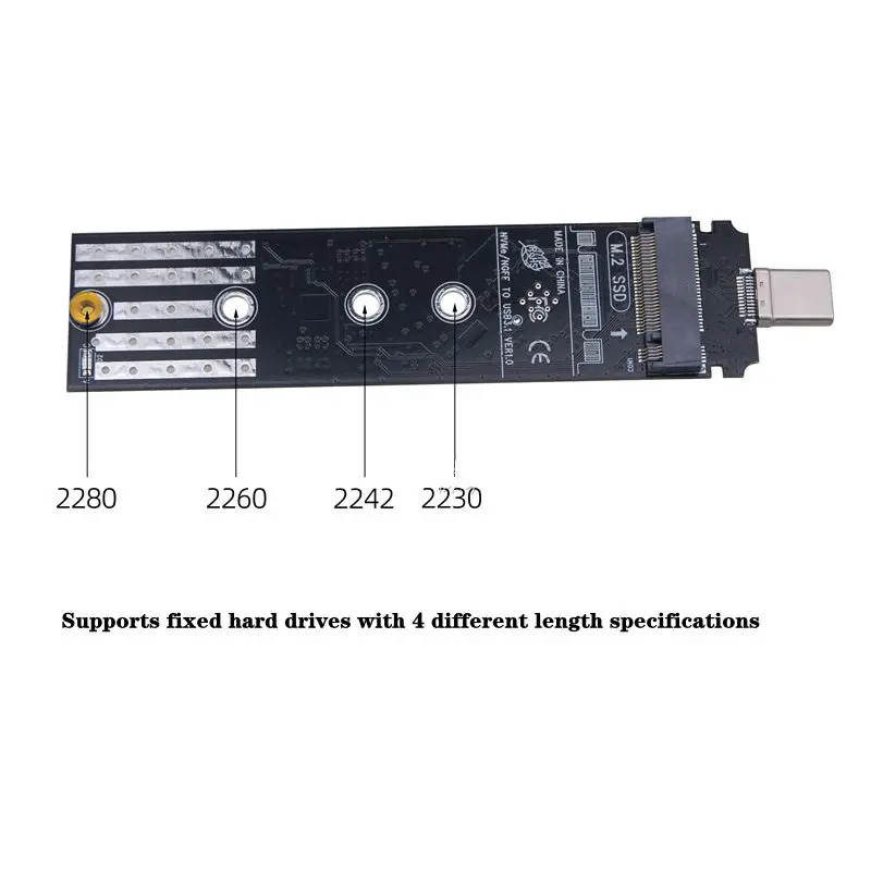 M.2 Dual Protocol Universele NGFF Directe invoeging NVMe naar USB3.1 Externe adapter Type-A Type-C RTL9210B-chip